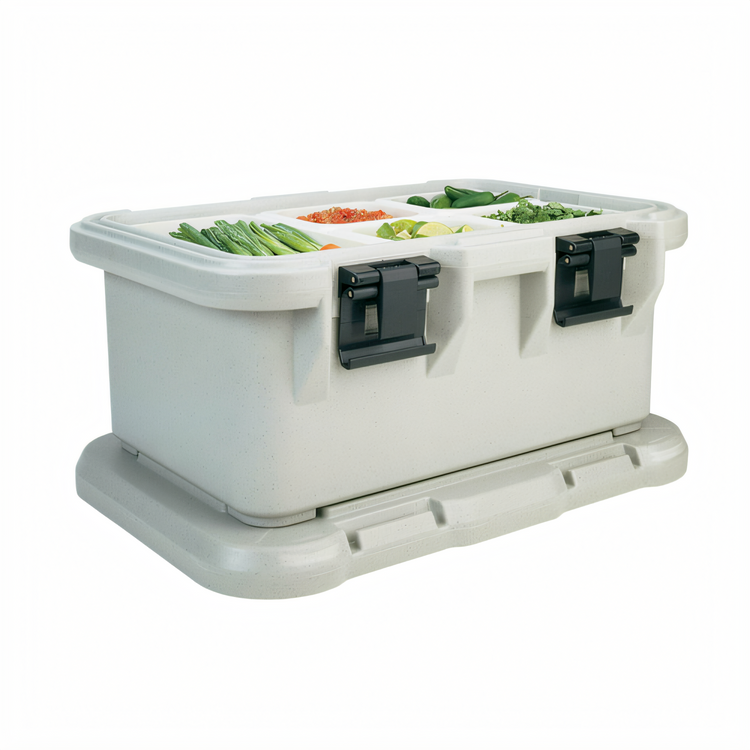 Product image #2 for Cambro S-Series Ultra Pan Carrier Top-Loading Insulated Food Pan Carrier for 1 GN Pan Up to 8 Inches Deep, Speckled Gray