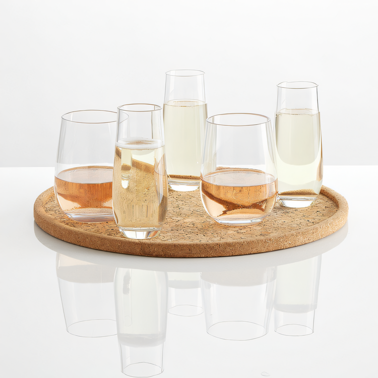 Product image #2 for American Metalcraft 14-Inch Round Cork Bar Tray with Liner