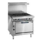 Thumbnail image #1 for Imperial (Middleby) Spec Series IHR-4 36-Inch Commercial Gas Range with 4 Open Burners and Standard Oven, Stainless Steel