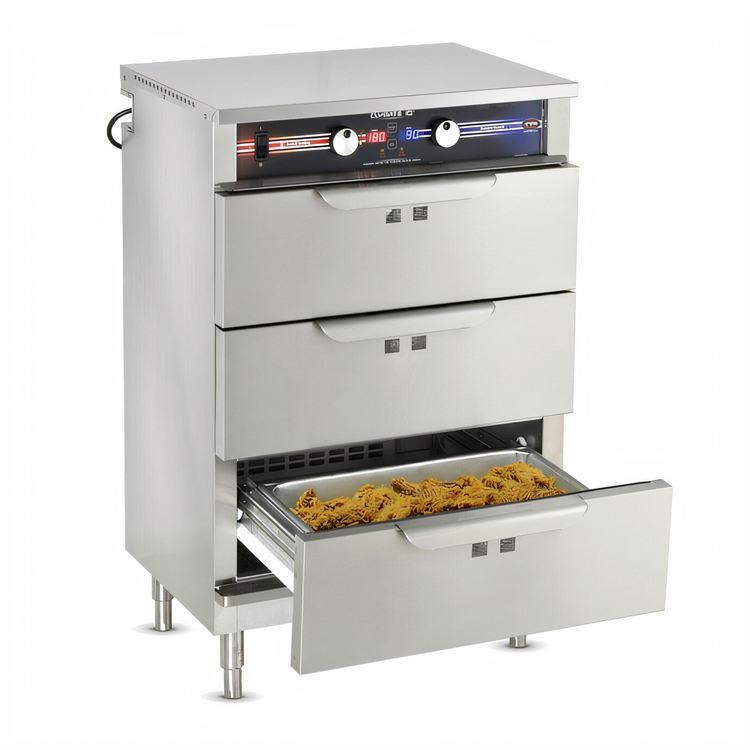 Product image #2 for Clymate IQ 3-Drawer Side-Load Heated Holding & Humidified Drawer Cabinet, Freestanding, 26-1/2 Inch Wide