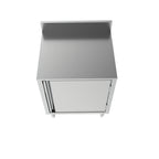 Thumbnail image #2 for BK Resources UBC-21-F24H 24" x 21" Stainless Steel Underbar Cabinet with Flat Top, 6" Adjustable Legs and No Backsplash