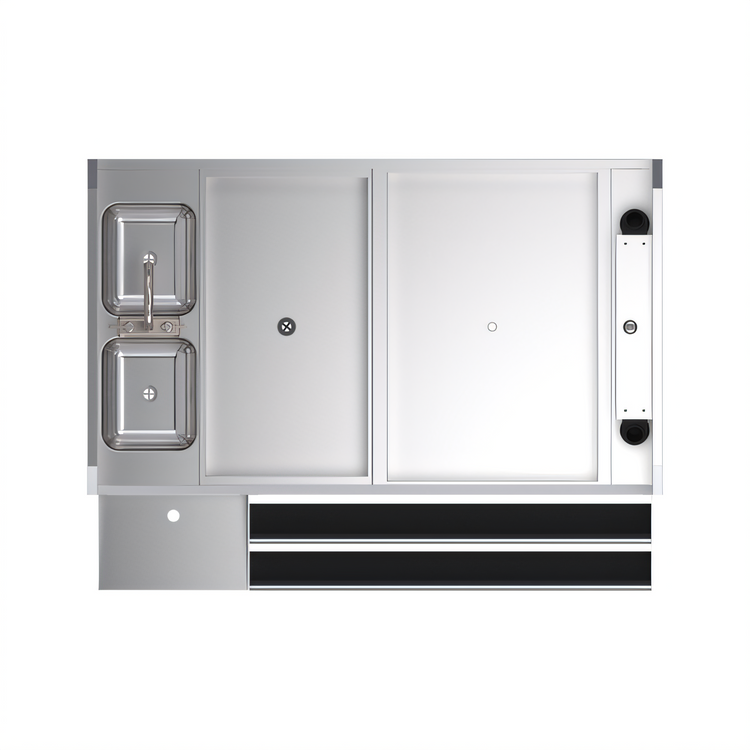 Product image #2 for Krowne Royal Series 60-Inch Pass-Thru Underbar Ice Bin/Cocktail Station with Right-Side Ice Bin and 10-Circuit Cold Plate