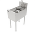 Thumbnail image #2 for Perlick Top Shelf Series 14-Inch Underbar Prep Sink with Sink Bowl, Glass Rinser, and Tool Well Faucet