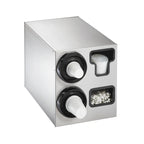 Thumbnail image #2 for Vollrath 58832 2-High Vertical Countertop Stainless Steel Cup Dispenser Cabinet with Lid Holder and Straw Pocket