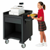 Thumbnail image #2 for Cambro CamKiosk Polyethylene Equipment Stand with Tray Rails, 44 x 28 x 39 Inches, Black