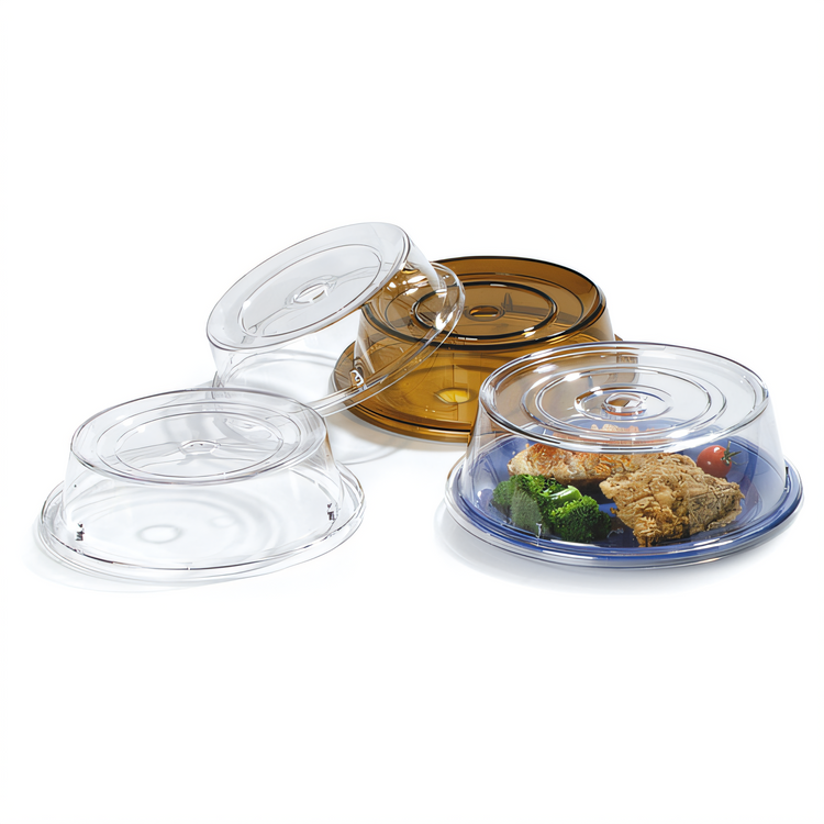 Product image #2 for Carlisle Clear Round Polycarbonate Plate Cover for 8-11/16" to 9-1/8" Plates