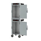 Thumbnail image #2 for Metro HotBlox™ HBCN16-AS-M Dual-Cavity Mobile Heated Holding Cabinet, 16-Pan, Analog, Solid Doors, Aluminum