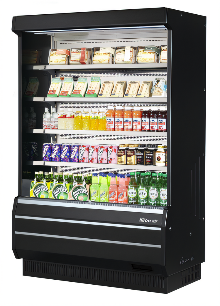 Product image #2 for Turbo Air 50-7/8-Inch Vertical Open-Air Cooler Merchandiser, 19 Cu. Ft., Self-Contained, Black Exterior