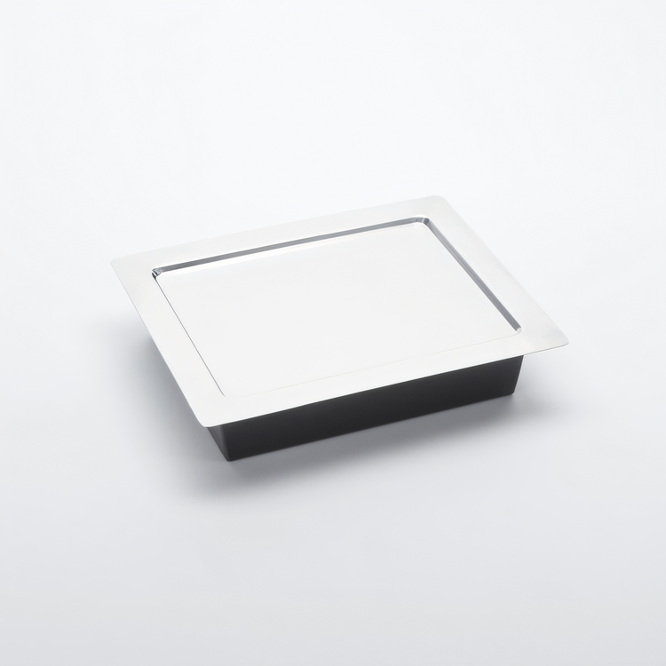 Product image #2 for Detroit-Style Rectangular Deep-Dish Hard Coat Anodized Aluminum Pizza Pan, 10 x 8 x 2-3/8 Inches, 14 Gauge