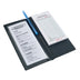 Thumbnail image #2 for Winco Black Guest Check Holder with 3-Flap Pockets and Clear Sleeve, 9-1/4 x 4-1/2 Inch