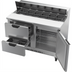 Thumbnail image #2 for Beverage-Air SPED48HC-12-2 48-Inch 2-Section Sandwich Prep Table with 1 Door, 2 Drawers and 12-Pan Top