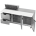 Thumbnail image #2 for Beverage-Air 72-Inch Three-Section Sandwich Prep Table with 17-Inch Cutting Board, 8-Pan Top, 2 Doors, and 2 Drawers