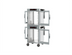 Thumbnail image #2 for Metro HotBlox™ Wide 16-Pan Mobile Pass-Thru Dual-Cavity Insulated Holding Cabinet with Clear Front and Rear Doors, Analog Control