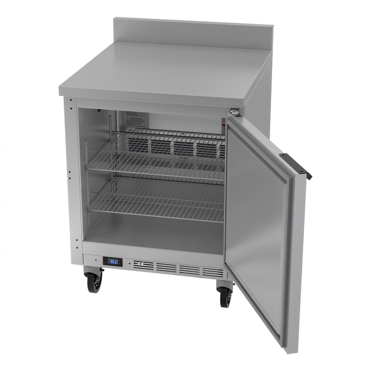 Product image #2 for Beverage-Air WTR27AHC One-Section 27-Inch Worktop Refrigerator, 6.13 Cu. Ft., Solid Door