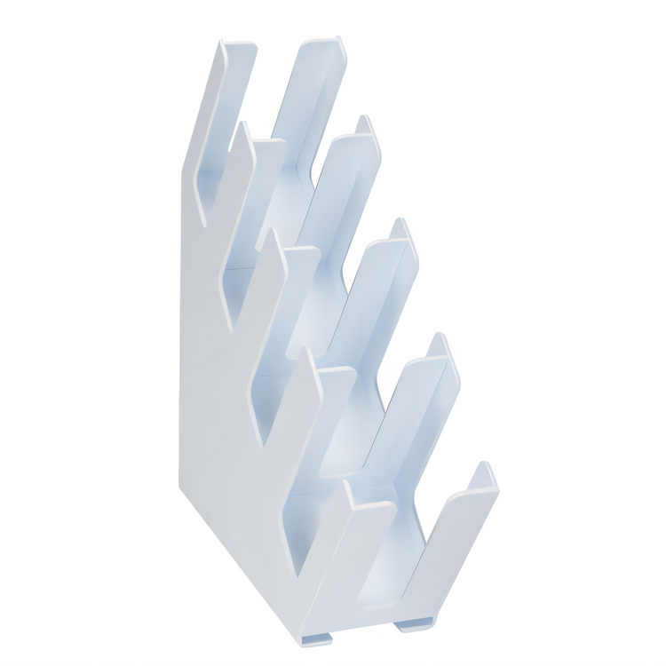 Product image #2 for Dispense-Rite Slim White Polystyrene 4-Section Countertop Cup and Lid Organizer