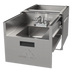 Thumbnail image #2 for Advance Tabco Stainless Steel Concealed Under-Table Hand Sink Drawer with Faucet, 10 x 14 x 5 Bowl