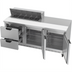 Thumbnail image #2 for Beverage-Air 72-Inch Three-Section Sandwich Top Refrigerated Prep Table with 2 Doors and 4 Drawers