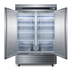 Thumbnail image #2 for Summit Commercial SCFF497 Upright Reach-In All-Freezer, 49 Cu. Ft., Two-Section, Stainless Steel