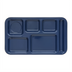 Thumbnail image #2 for Space-Saver Right-Handed 6-Compartment Rectangular Melamine Compartment Tray, Dark Blue, 15 x 9 Inches