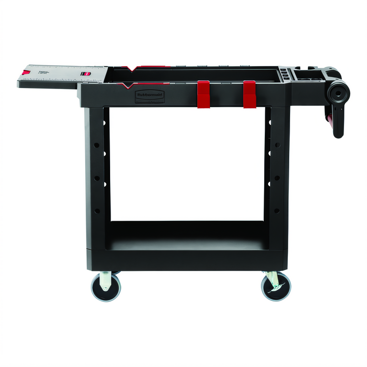 Product image #2 for Heavy Duty Adaptable Small 2-Shelf Structural Foam Utility Cart with Locking Casters