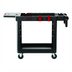Thumbnail image #2 for Heavy Duty Adaptable Small 2-Shelf Structural Foam Utility Cart with Locking Casters