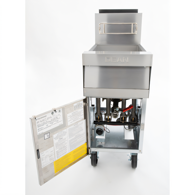 Product image #2 for Dean PowerRunner Value Gas Floor Fryer, 50 lb Oil Capacity, Millivolt Controls