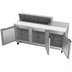Thumbnail image #2 for Beverage-Air 72-Inch Three-Section Sandwich Top Refrigerated Prep Table with 3 Doors and 12-Pan Top