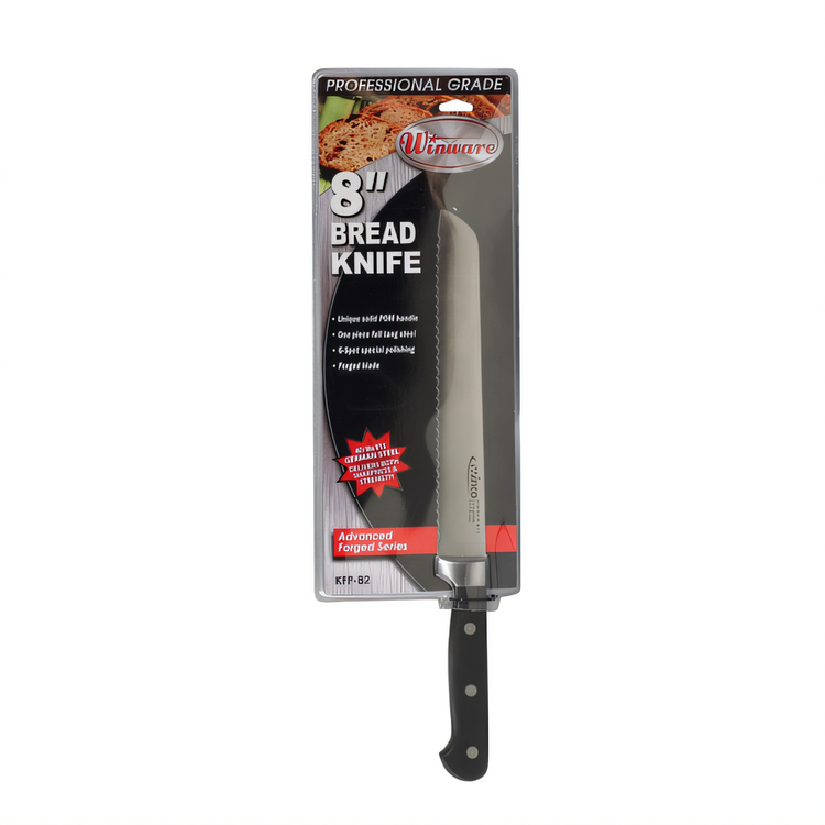 Product image #2 for Winco Acero Forged 8-Inch Bread Knife with Black POM Handle