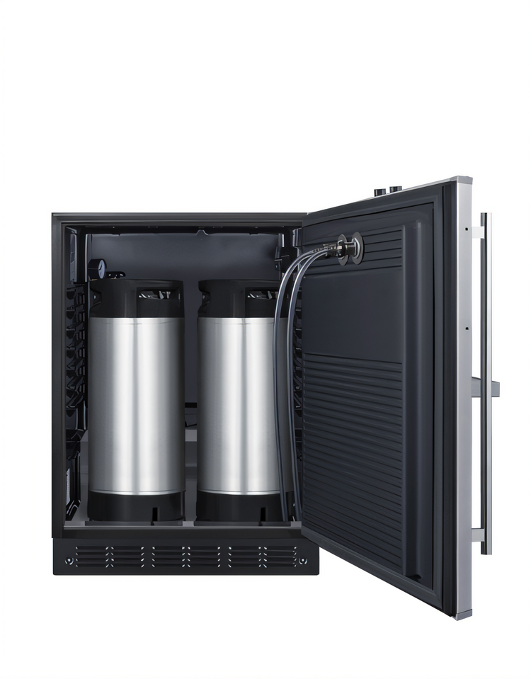 Product image #2 for Summit Commercial 24" Front-Tap Built-In Cold Brew Kegerator — Dual Tap, 5.3 cu ft, ADA Compliant