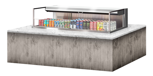 Product image #2 for Turbo Air 60-Inch Low-Profile Drop-In Horizontal Open Refrigerated Display Case, Self-Contained, Deck Only, 8 Cu. Ft.
