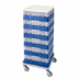 Thumbnail image #2 for Cambro Camrack® Full Size Blue Polypropylene Base Dishwasher Rack with 2 Soft Gray Extenders, 1 Compartment