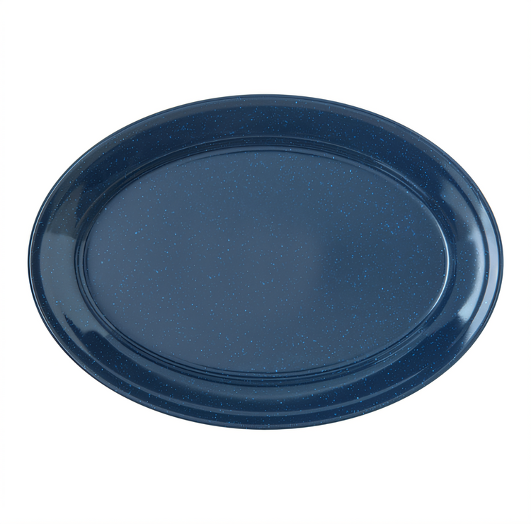 Product image #2 for Dallas Ware® 12" x 8-1/2" Oval Melamine Platter, Café Blue