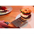 Thumbnail image #1 for Mercer Culinary Millennia M18710RD Turner, 8" x 3" Perforated Japanese Steel Blade, Red Polypropylene Handle Case of 6