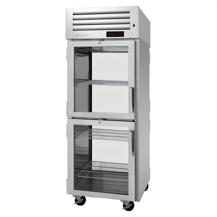 Product image #2 for Turbo Air PRO Series Pass-Thru Heated Pizza Holding Cabinet, One-Section, 28 Cu. Ft., Half Glass Doors