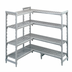 Thumbnail image #2 for Cambro Camshelving Premium 4-Shelf Vented Add-On Polymer Shelving Unit, 21 x 36 x 72 Inches, Speckled Gray