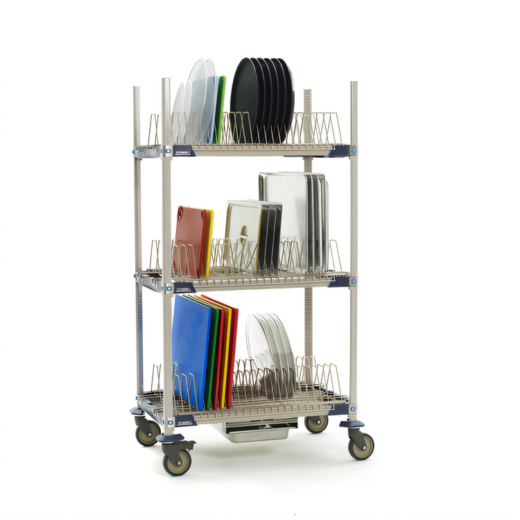 Product image #2 for MetroMax i 36-Inch Mobile 3-Tier Tray Drying Rack with Drip Tray