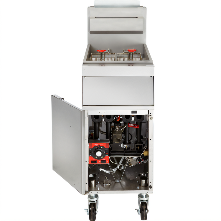 Product image #2 for Vulcan 15-1/2 Inch Wide Free-Standing Gas Fryer, 35-40 lb. Capacity, Millivolt Controls