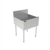 Top Shelf 25-Inch Stainless Steel Freestanding Underbar Drainboard with 6-Inch Backsplash