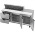 Thumbnail image #2 for Beverage-Air 72-Inch Three-Section Sandwich Prep Table with 2 Doors, 2 Drawers and 12-Pan Top