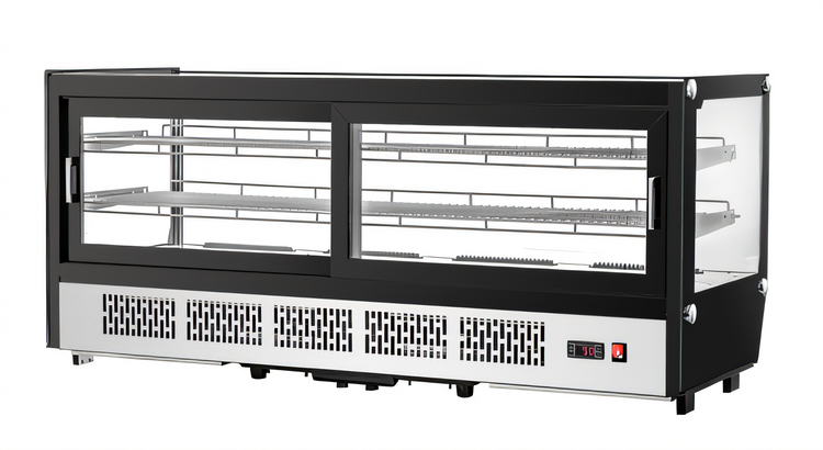 Product image #2 for Migali Competitor Series 60-Inch Countertop Refrigerated Display Case, Straight Glass, Sliding Rear Doors, 8.8 Cu. Ft.