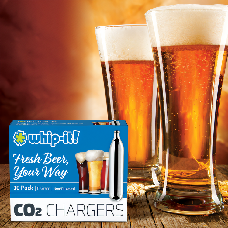 Product image #2 for Whip-It! CO2 Beer Chargers, 8 Gram, Non-Threaded, 10-Pack
