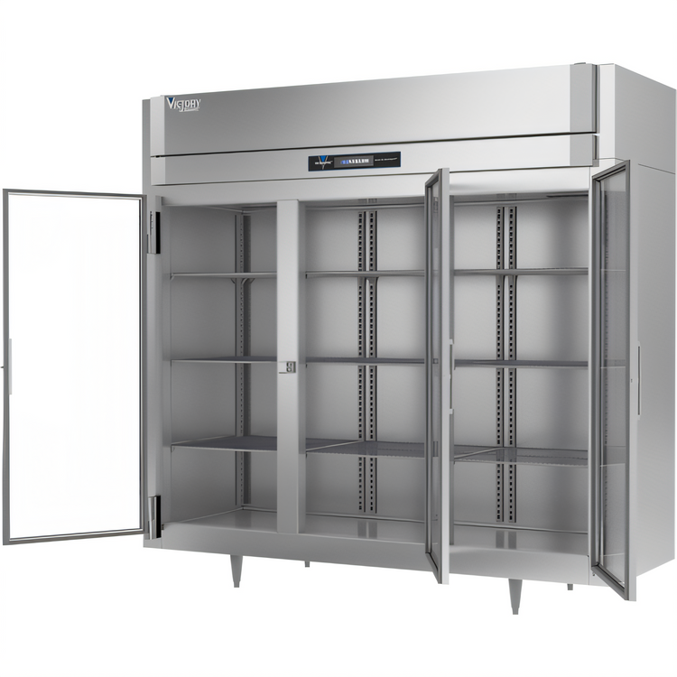 Product image #2 for Victory UltraSpec™ FSA-3D-S1-EW-G-HC Three-Section Reach-in Glass Door Freezer with V-Core™