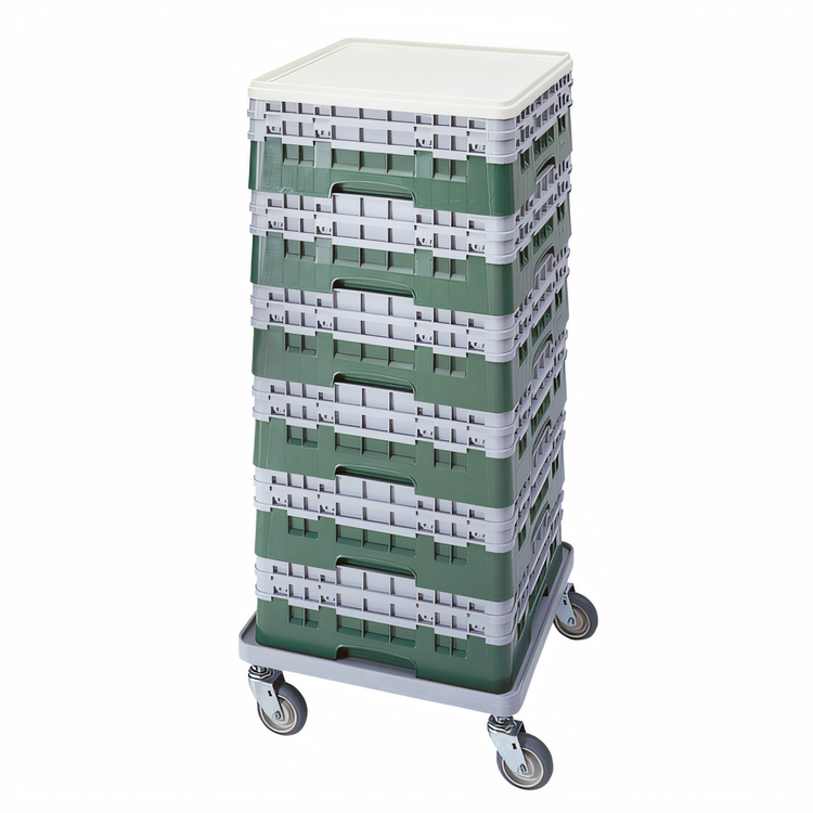 Product image #2 for Cambro Camrack Full Size Single-Compartment Base Rack with 2 Extenders, Sherwood Green