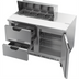 Thumbnail image #2 for Beverage-Air SPED48HC-08-2 48-Inch Two-Section Sandwich Top Refrigerated Counter, 13.0 Cu. Ft., 8 Pan Openings, 1 Door and 2 Drawers