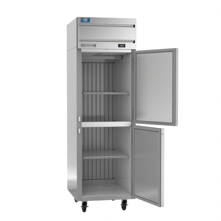 Product image #2 for Beverage-Air Cross Temp® Full-Height Convertible Reach-In Refrigerator/Freezer, 1-Section, 23.1 Cu. Ft., Top-Mounted Self-Contained, 2 Half Solid Doors