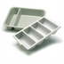 Thumbnail image #2 for Save-All Gray 4-Compartment Polyethylene Silverware Tray with Contoured Handles