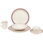Thumbnail image #2 for Crestware Spice SC51 9-5/8 x 8 Inch Oval Narrow-Rim Ceramic Platter, Brown Speckled Case of 2
