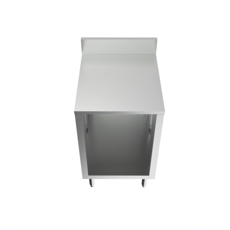 Product image #2 for BK Resources Well Series 18 x 21 Flat Top Stainless Steel Underbar Cabinet with 6-Inch Adjustable Legs