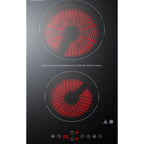 Thumbnail image #2 for Summit Commercial CRH2BT30230 2-Burner Built-In Electric Radiant Cooktop with Black Ceramic Glass Surface and Digital Touch Controls