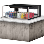 Thumbnail image #2 for Turbo Air TOM-36L-UFD-W(B)-1SI-N Drop-In Horizontal Open Refrigerated Display Case, Deck-Only, 4.6 Cu. Ft., Self-Contained, 115V